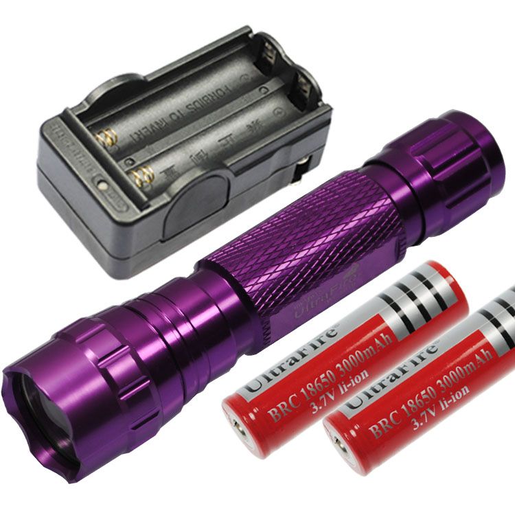 UltraFire 501B 1300 Lumens 5 Modes Rechargeable Outdoor LED Flashlight set