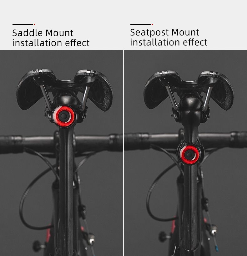 ROCKBROS Q3 Bike Tail Light with Smart Brake Sensor IPX6 Waterproof for MTB and Road Cycling Safety
