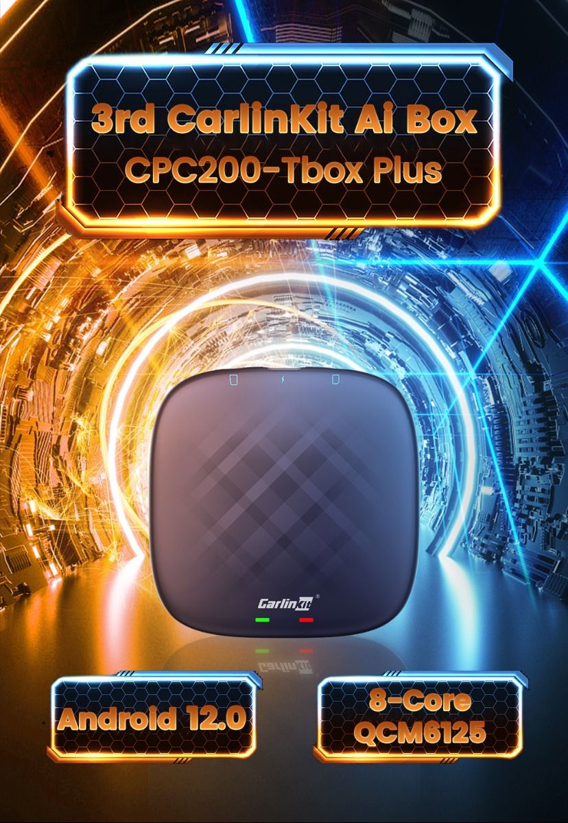 CarlinKit CarPlay Ai Box QCM6125 Android 13 Seamless Multitasking with Factory-Installed CarPlay Streaming