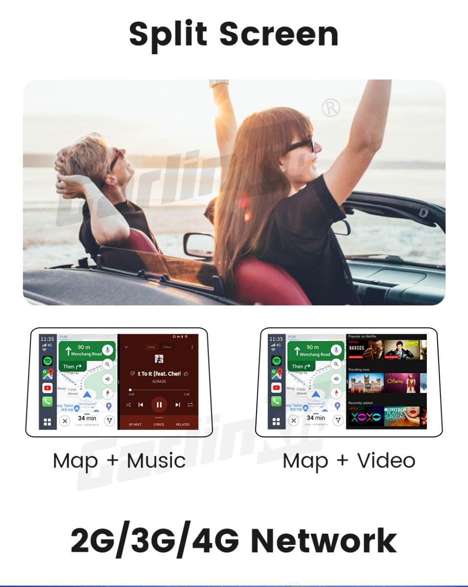 CarlinKit CarPlay Ai Box QCM6125 Android 13 Seamless Multitasking with Factory-Installed CarPlay Streaming