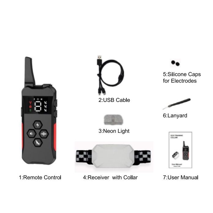 2021 New Dog Training Collar with Remote Safe Rechargeable Waterproof Shock Collar for All Breeds Adjustable
