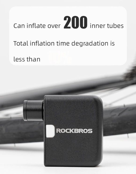 ROCKBROS Portable Mini Electric Air Pump 100PSI Rechargeable Durable Bike Motorcycle Car Tire Inflator