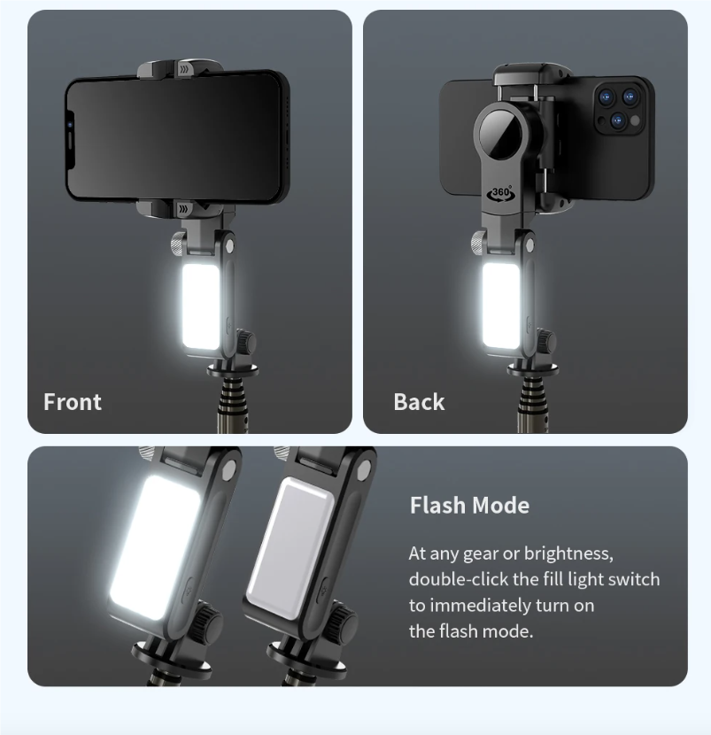 Q18 Selfie Stick with 360 Rotation and Smart Tracking Gimbal Stabilizer for Stable Mobile Photography