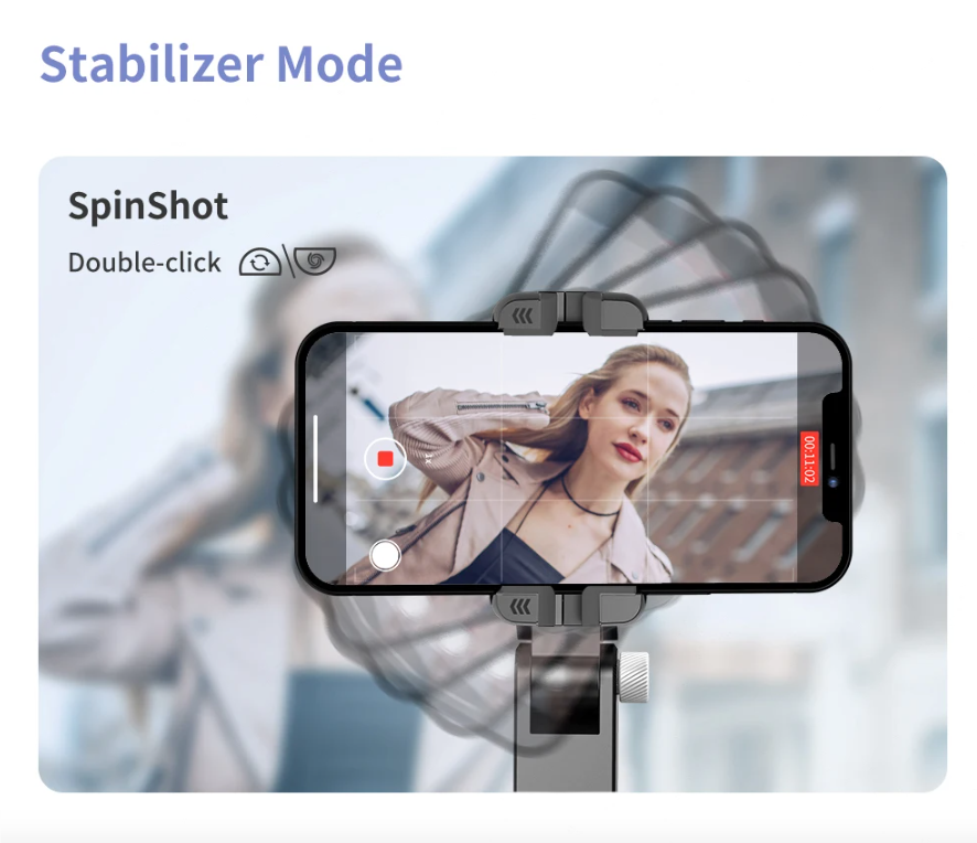 Q18 Selfie Stick with 360 Rotation and Smart Tracking Gimbal Stabilizer for Stable Mobile Photography