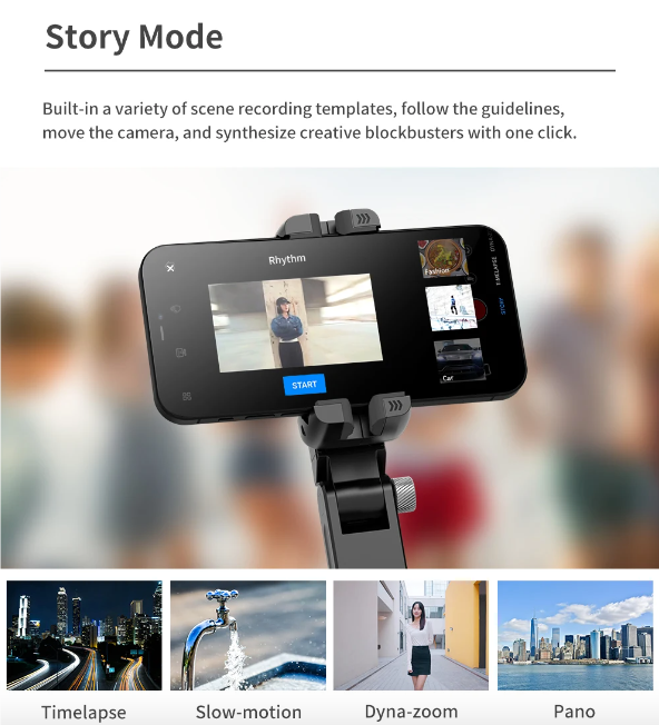 Q18 Selfie Stick with 360 Rotation and Smart Tracking Gimbal Stabilizer for Stable Mobile Photography