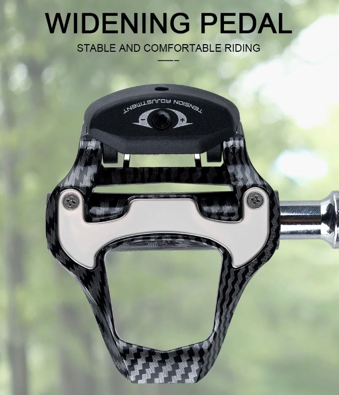 RACEWORK Road Bike Pedal Ultra Light Carbon Fiber Self-Locking SPD Keo Compatible Ideal for Cycling Enthusiasts