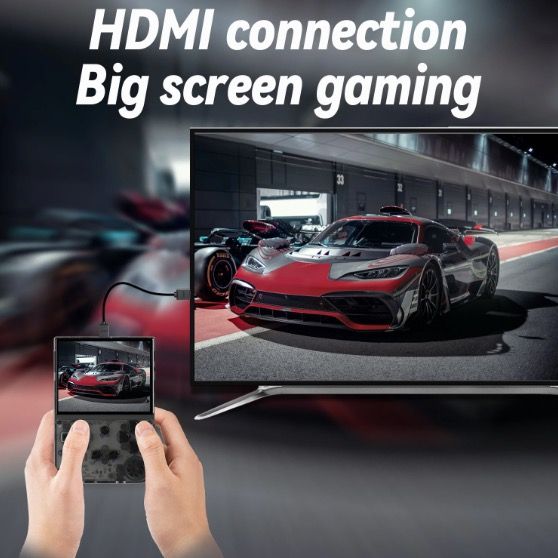 ANBERNIC RG35XX Retro Handheld Game Console Vibrant IPS Screen PSP Support for Nostalgic Gameplay in Gray