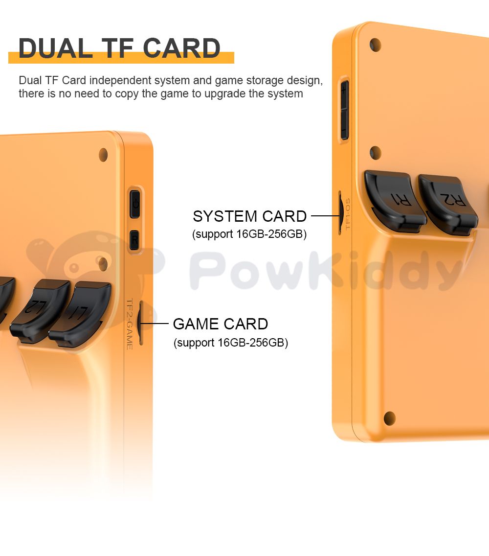 POWKIDDY RGB20S Handheld Console 3.5 Inch HD Display Retro Gaming Device for Kids Retro Enthusiasts Gifts