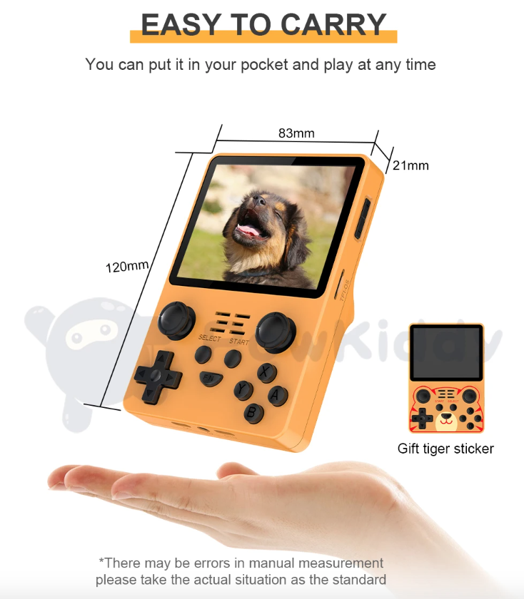 POWKIDDY RGB20S Handheld Game Console Retro Gaming with RK3326 3.5 Inch Screen and Game Emulators N64 PS1
