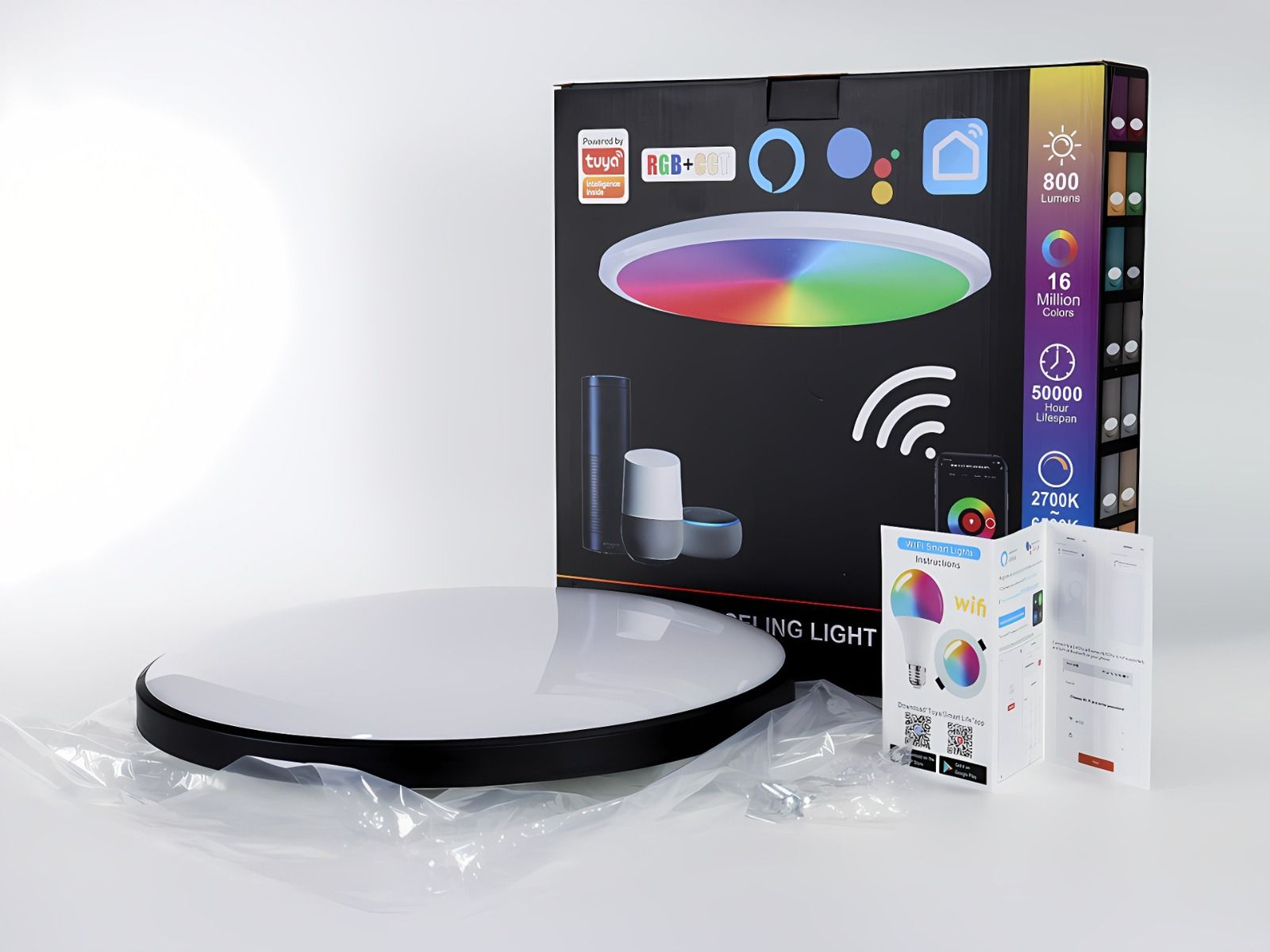 Tuya Zigbee Smart Ceiling Light 24W RGBCW Dynamic Lighting for Home Alexa Compatible Energy Efficient