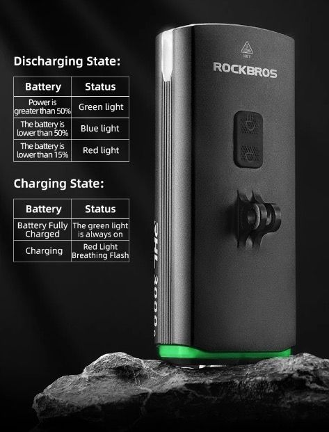 ROCKBROS RHL3000 Bike Light 3000 Lumens LED Headlight 10000mAH Battery Waterproof MTB Road Cycling Durable