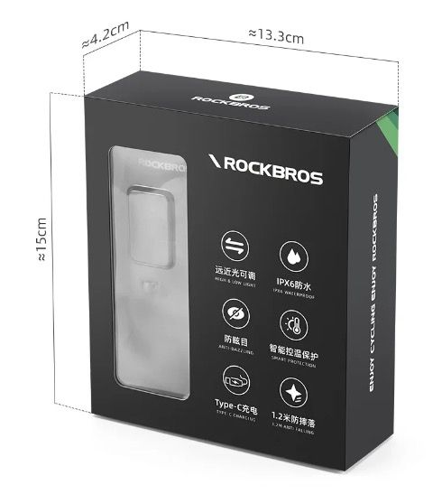 ROCKBROS RHL3000 Bike Light 3000 Lumens LED Headlight 10000mAH Battery Waterproof MTB Road Cycling Durable