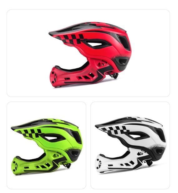 ROCKBROS Children Cycling Helmet Detachable Full Face Riding Youth Protective Gear Adventure Sports