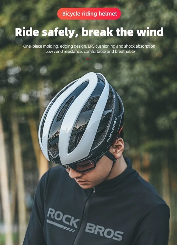 ROCKBROS Bicycle Helmet Ultralight Cycling Helmet Anti-Sweat Technology Shock Resistant for Outdoor Sports