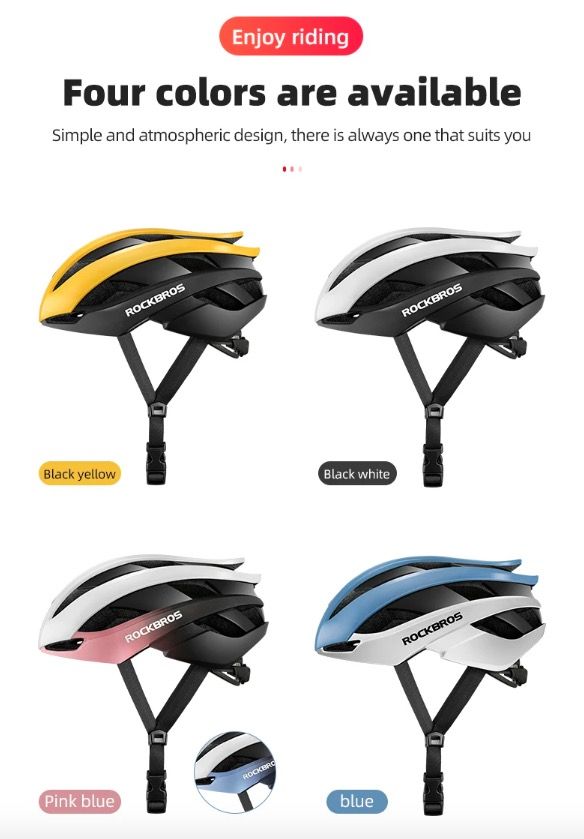 ROCKBROS Bicycle Helmet Ultralight Cycling Helmet Anti-Sweat Technology Shock Resistant for Outdoor Sports