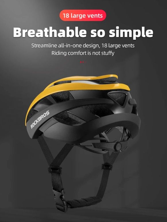 ROCKBROS Bicycle Helmet Ultralight Cycling Helmet Anti-Sweat Technology Shock Resistant for Outdoor Sports