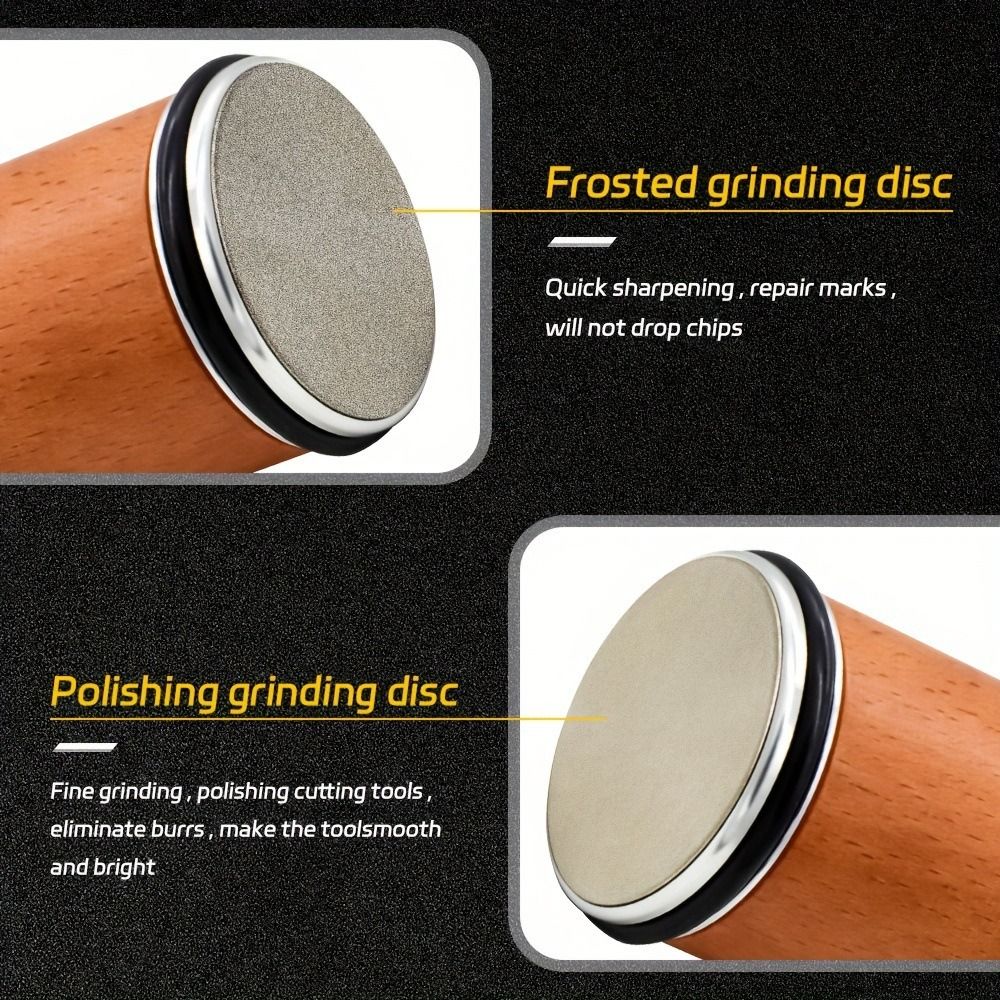 Knife Sharpener Tool, Rolling Knife Sharpener Kit, Knife Sharpening with Diamonds and Ceramic for Steel of Any Hardness, Kitchen knife Sharpener with 15 & 20 Degree Magnetic Angle