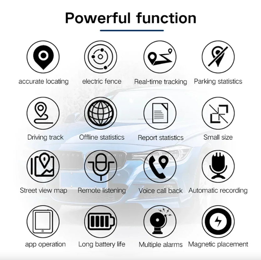 Mini GPS Tracker Strong Magnetic Mount Car Motorcycle Truck Trackers Vehicle Realtime Tracking Locator Anti-lost GPS Tracker
