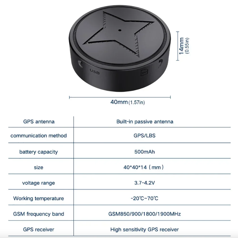 Mini GPS Tracker Strong Magnetic Mount Car Motorcycle Truck Trackers Vehicle Realtime Tracking Locator Anti-lost GPS Tracker