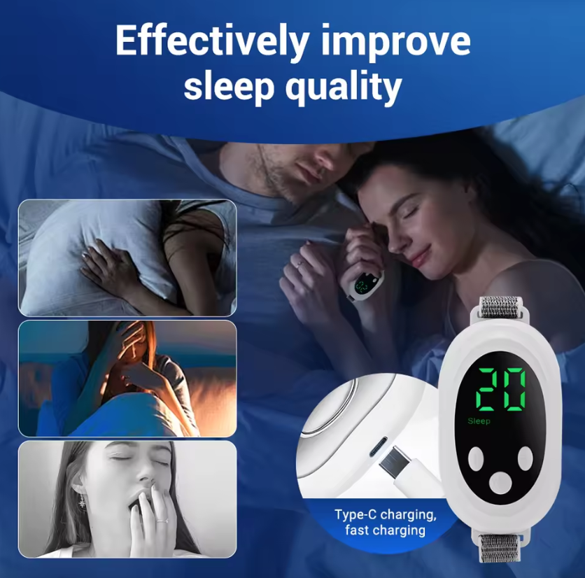 Intelligent sleep device,Sleep Aid Device Handheld Low Frequency Pulse of microcurrent Sleep Machine Insomnia Relief Anxiety Help Sleep