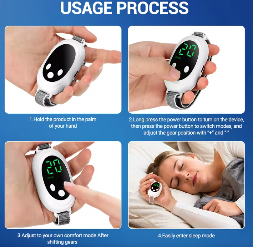 Intelligent sleep device,Sleep Aid Device Handheld Low Frequency Pulse of microcurrent Sleep Machine Insomnia Relief Anxiety Help Sleep