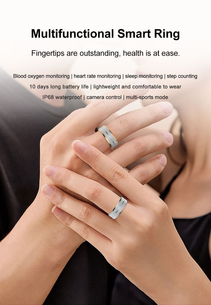 Multi-functional Smart Ring Wearable Technology with Heart Rate and Sleep Quality Tracking Stylish Accessory