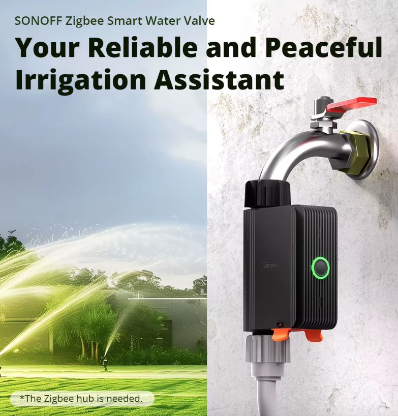 SONOFF SWV Zigbee 3.0 Smart Water Valve Automated Efficient Irrigation eWeLink Alexa Google Easy Installation