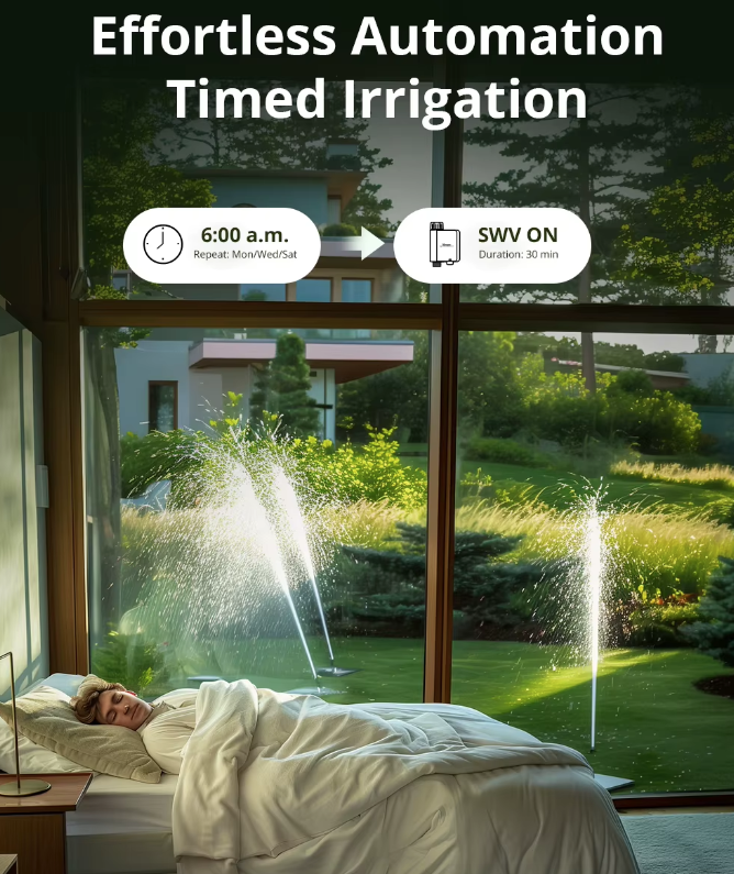 SONOFF SWV Zigbee 3.0 Smart Water Valve Automated Efficient Irrigation eWeLink Alexa Google Easy Installation