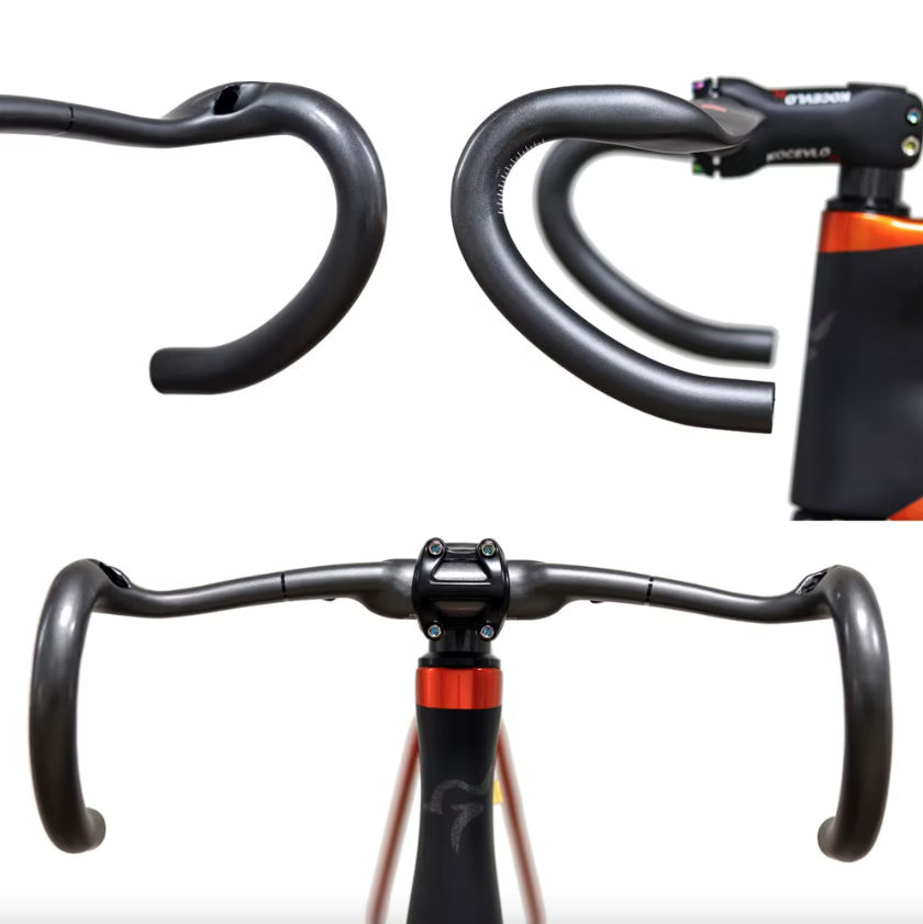 Road Bicycle Racing Bike All Carbon Fiber All internal Cables 31.8mm Outward Angle Drop Bars for Gravel Bike Handlebars