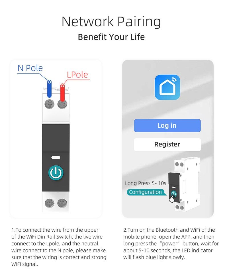 TUYA WIFI Smart Circuit Breaker for Smart Home wireless Remote Control Switch by APP TONGOU