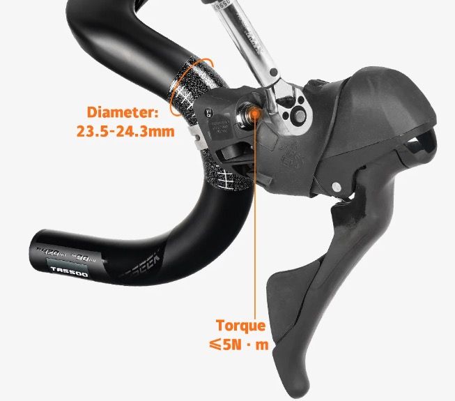 TOSEEK TR5500 Road Bike Handlebar Lightweight Full Carbon Fiber Stem Aerodynamic Design Matte Black Finish