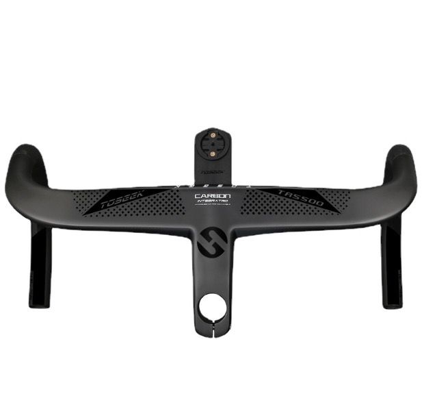 TOSEEK TR5500 Road Bike Handlebar Lightweight Full Carbon Fiber Stem Aerodynamic Design Matte Black Finish