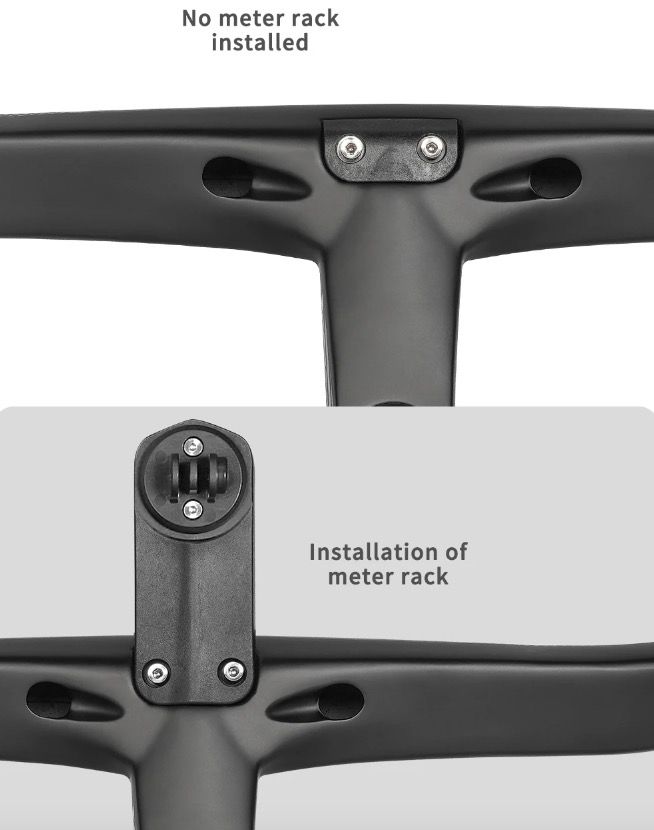 TOSEEK TR5500 Road Bike Handlebar Lightweight Full Carbon Fiber Stem Aerodynamic Design Matte Black Finish