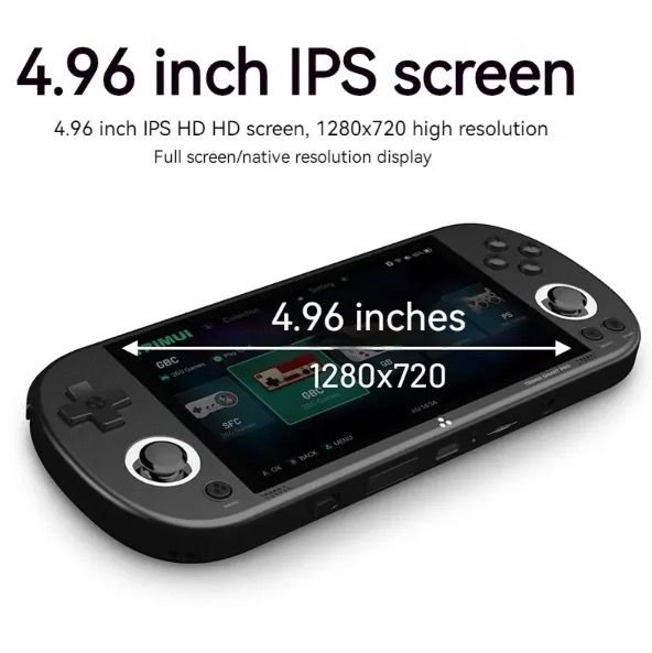 Trimui Smart Pro Vintage Handheld Game Console 4.96 Inch HD IPS Display Portable Gaming Long-Lasting Battery