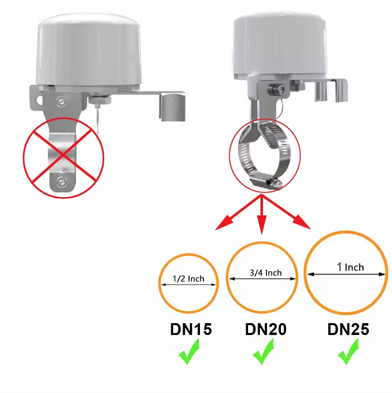 Tuya WiFi Water Valve Gas Shutoff Ball Valve Timer Smart Faucet Controller Remote Manipulator Support
