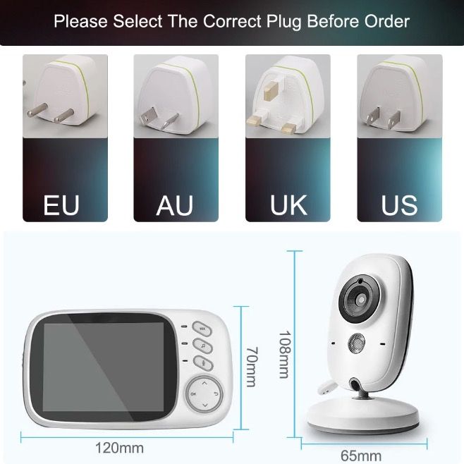 VB603 Video Baby Monitor with Two-way Audio and Night Vision Reliable Parenting Tool for Infant Safety