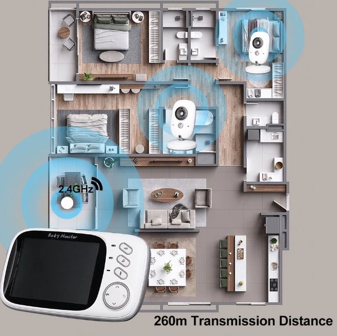 VB603 Video Baby Monitor with Two-way Audio and Night Vision Reliable Parenting Tool for Infant Safety