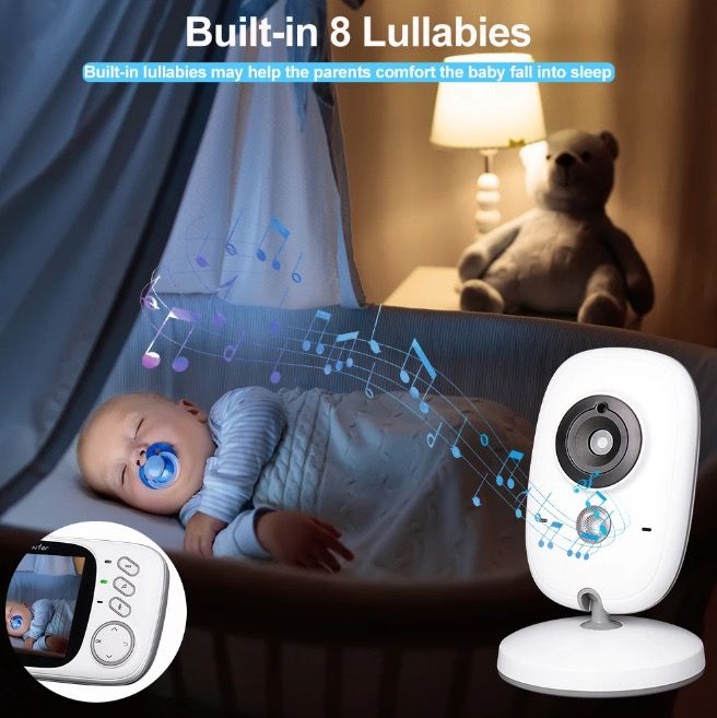 VB603 Video Baby Monitor with Two-way Audio and Night Vision Reliable Parenting Tool for Infant Safety