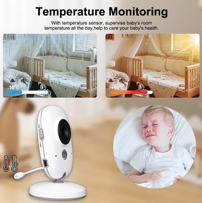 VB603 Video Baby Monitor with Two-way Audio and Night Vision Reliable Parenting Tool for Infant Safety