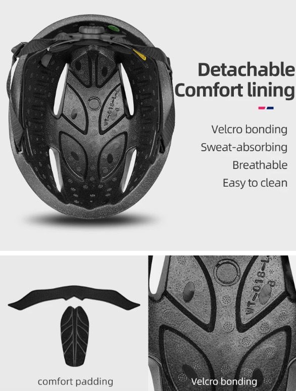 ROCKBROS Bicycle Helmet Ultralight Design with Integrated LED Light Magnetic Goggles Comfortable and Safe