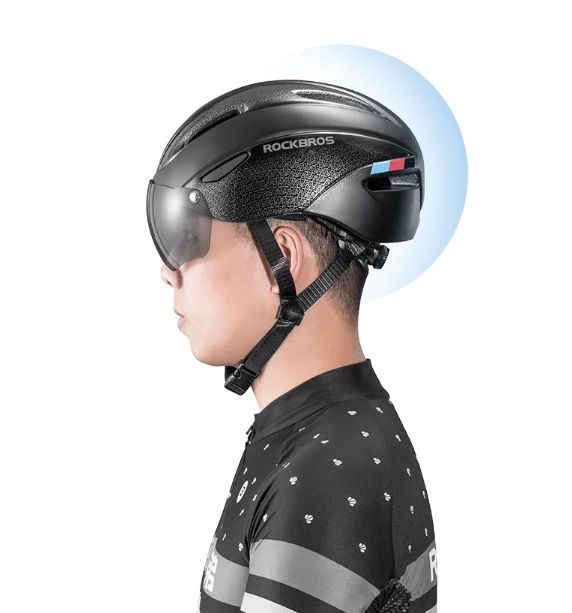ROCKBROS Bicycle Helmet Ultralight Design with Integrated LED Light Magnetic Goggles Comfortable and Safe