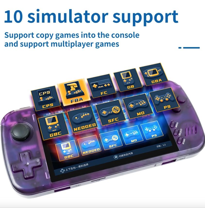 POWKIDDY X39pro Handheld Video Game Console 4.3 Inch IPS Retro Gaming with PS1 Support and HD Output