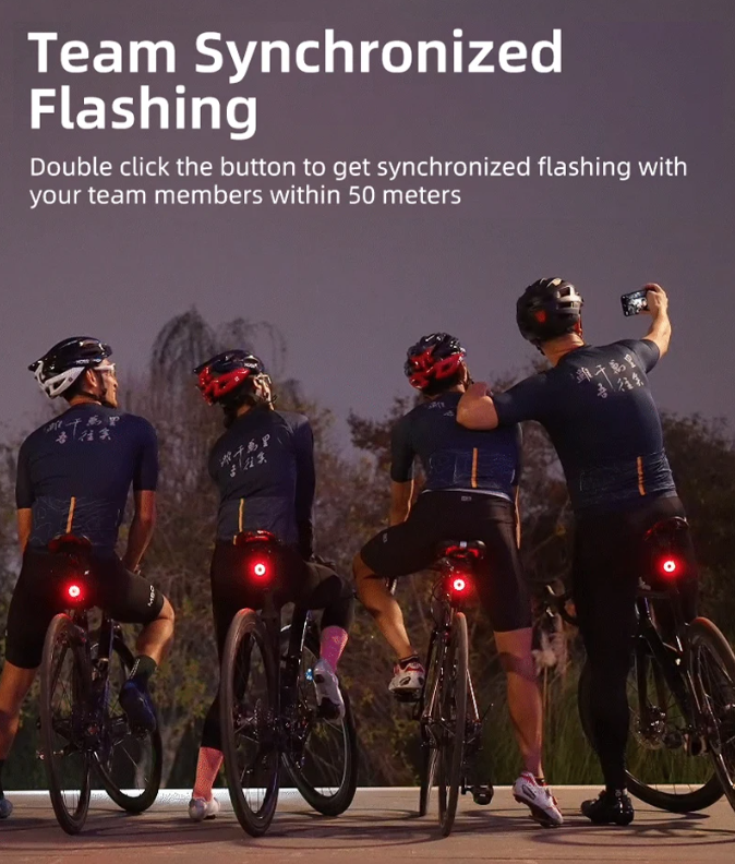 XOSS XR Pro Smart Rear Light Bicycle Safety with Automatic Brake Detection USB Charging Waterproof Design