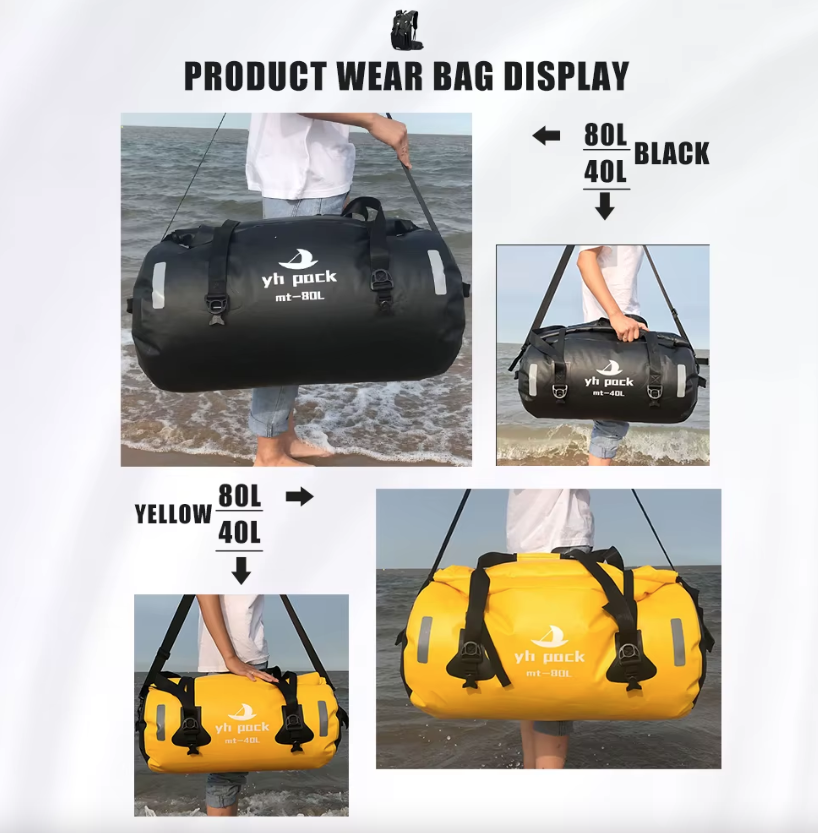 Motorcycle Bag Waterproof MTB Bike Trunk Bag Rear Travel Luggage Carrier Portable Saddle Seat Cycling Acessoriy 40L/80L