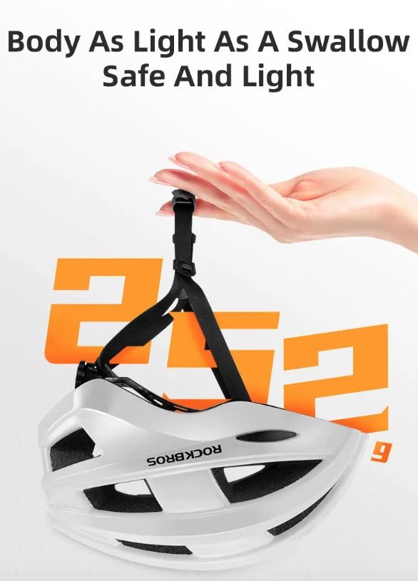 ROCKBROS Bicycle Helmet LED Rear Light Ultralight Design Rechargeable Cycling Safety Gear for Road MTB