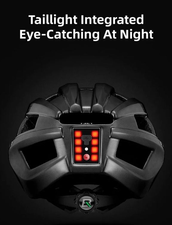 ROCKBROS Bicycle Helmet LED Rear Light Ultralight Design Rechargeable Cycling Safety Gear for Road MTB
