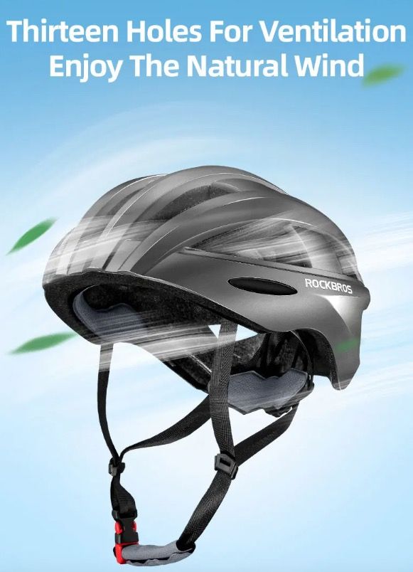 ROCKBROS Bicycle Helmet LED Rear Light Ultralight Design Rechargeable Cycling Safety Gear for Road MTB